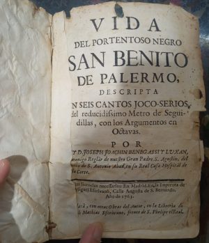 Vida del portentoso negro San Benito de Palermo.