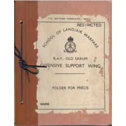 School of Land / Air Warfare. Offensive Support Wing. Folder for prècis.