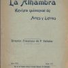 La Alhambra. Revista quincenal del Artes y Letras.