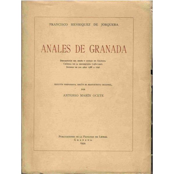 Anales de Granada. 2 vols.