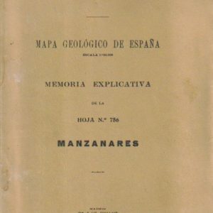 Mapa geológico de España. Memoria explicativa de la hoja nº 786 Manzanares.