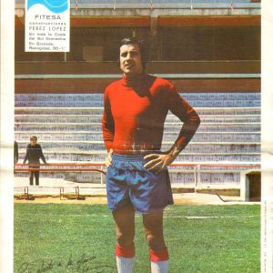 14 fotos de futbolistas del Granada del 1971-72 en primera división + 1 foto de equipo del Real Zaragoza.