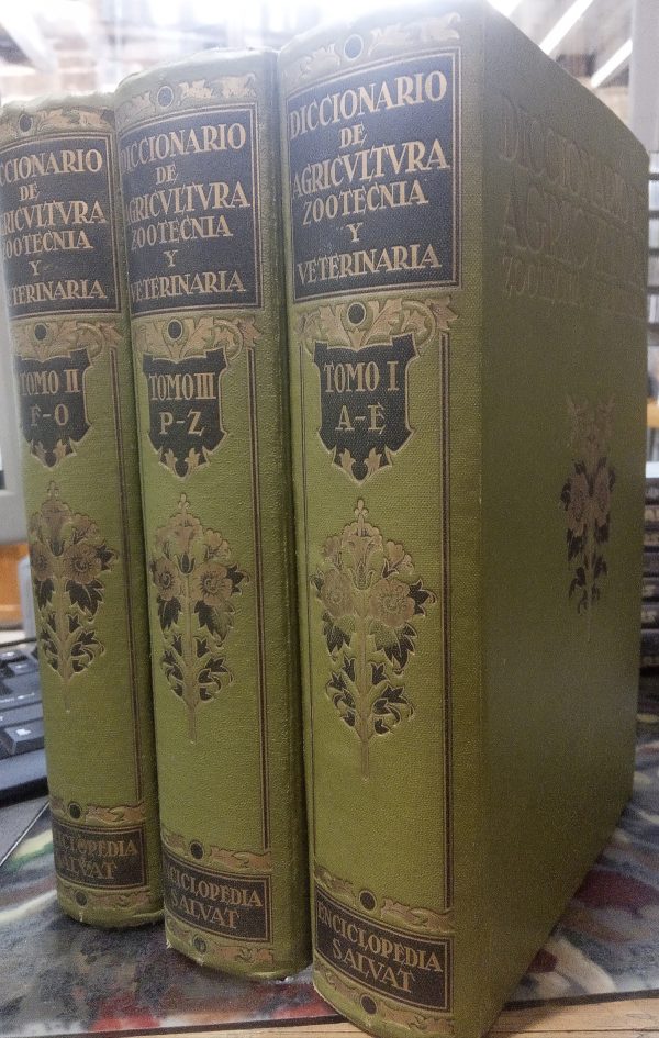 Diccionario de agricultura, zootecnia y veterinaria. 3 vols.