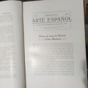 Arte español. Revista de la Sociedad de Amigos del Arte. Varios números.