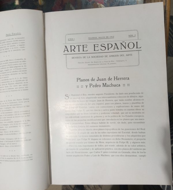 Arte español. Revista de la Sociedad de Amigos del Arte. Varios números.